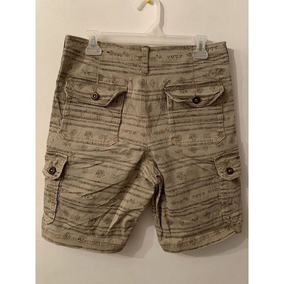 American Eagle Cargo Shorts Men's 32x9 Aztec All Over Print Active Flex Beige - Picture 5 of 13
